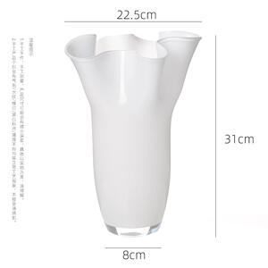 纯手工琉璃工艺花瓶创意白菜造型玻璃花瓶玫瑰插花客厅装饰摆件