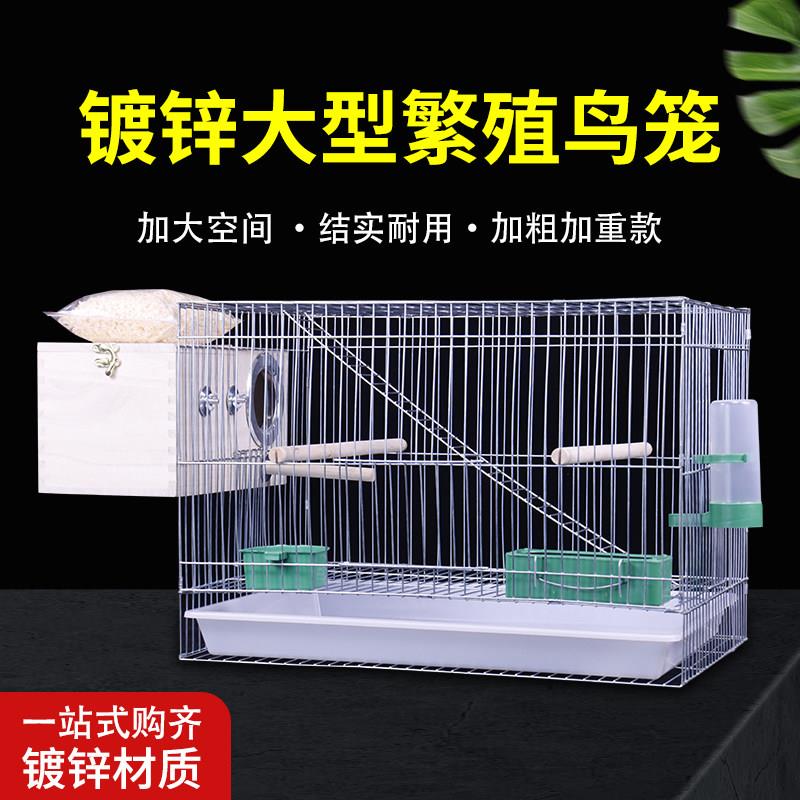大型加大加粗加重镀锌繁殖笼牡丹鹦鹉鸟笼玄风八哥鸽子大号鸟笼子图片