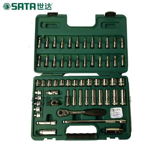 世达汽车维修工具60件套10MM棘轮扳手套筒组套汽修汽保套装 09004