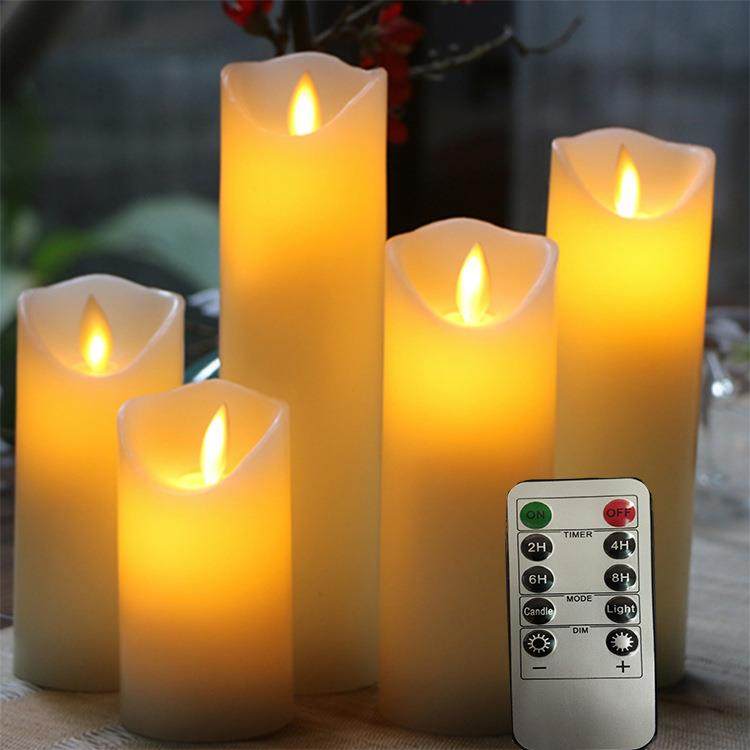 led电子蜡烛灯遥控5.3九件套摇摆灯芯仿真石蜡灯假蜡烛婚庆浪漫灯
