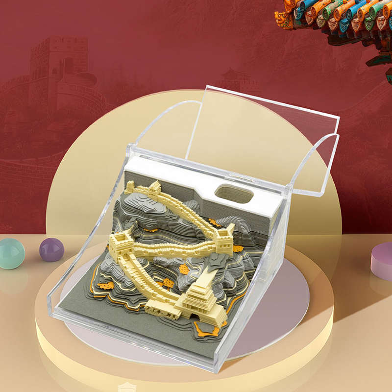 故宫文创3D纸雕立体便签纸中国古风建筑创意手撕模型生日礼物定制