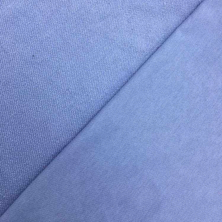 新款直销32s单面纯棉毛圈卫衣布料 素色针织鱼鳞卫衣帽衫外套面料