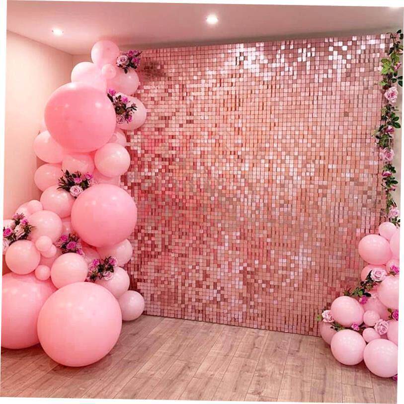 Party Background Curtain Sequin Backdrop Wedding Decor Baby - 实物图