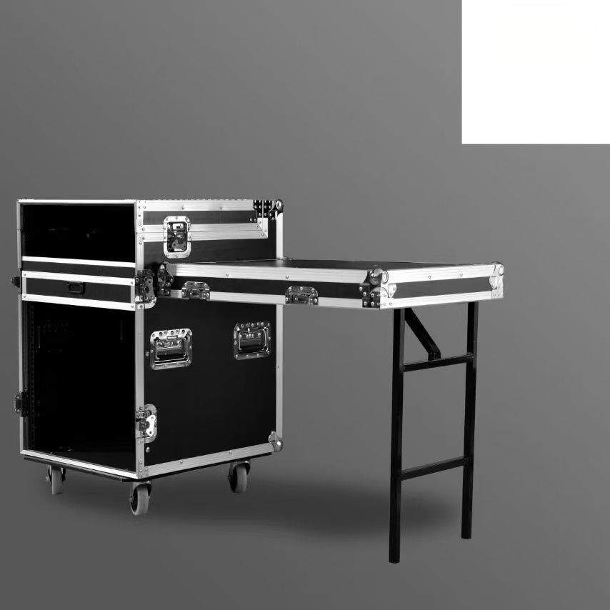 新款三开门功放航空机柜调音台户外音响航空箱子铝合金