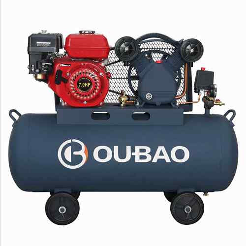 欧堡空压机汽动7.0HP100L移动式汽油机