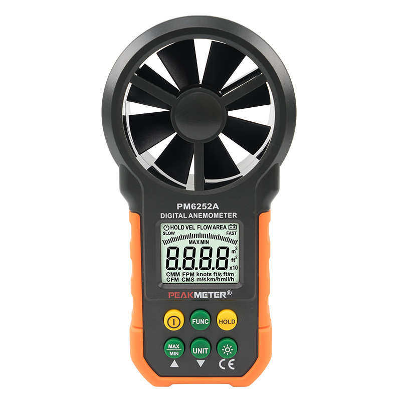 pm6252风量华谊风速测试仪手持式风仪测风温湿度风速计peakmeter