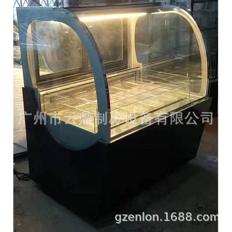 厂家新款鹅蛋型冰激凌陈列柜12盘雪糕柜110V冰淇淋展示柜