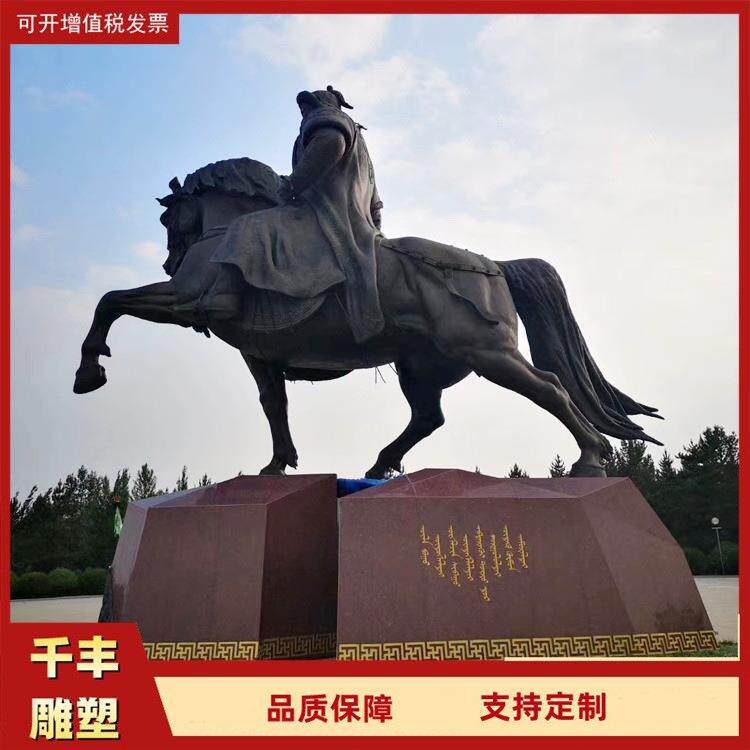 广场纯铜马水景摆件 大型马拉车雕塑 千丰制作