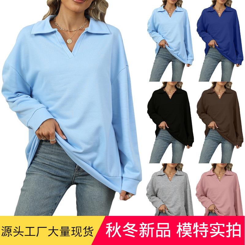 women for tops jacket sweatshirt sleeve long loose lapel
