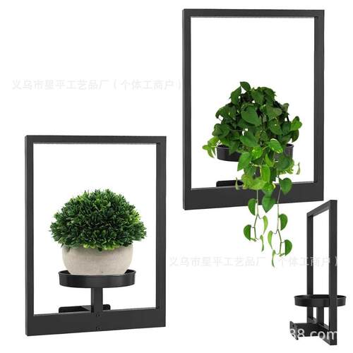 跨境植物壁挂式花盆室内室外花架墙壁花卉盆景展示架置物架户外