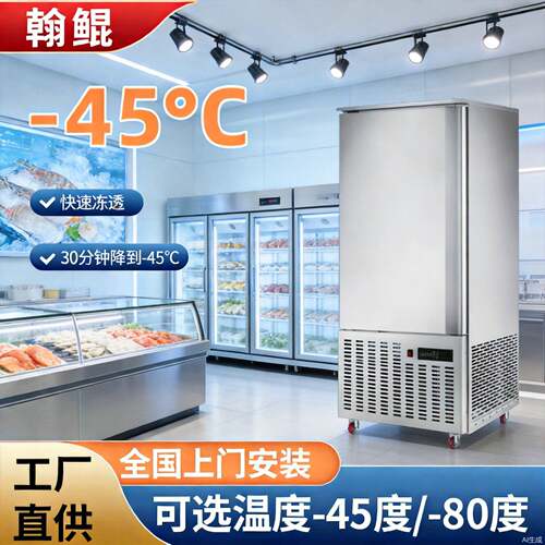 厂家直供零下45度商用低温速冻柜急冻冰箱包子饺子海参海鲜速冻机