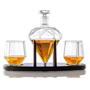 钻石造型IKH玻璃盛酒创酒意高硼器硅玻璃醒器 威士忌杯酒瓶酒醒酒