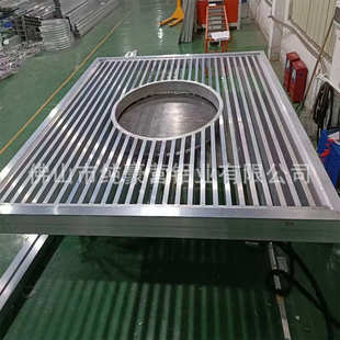 铝窗花定制热转印木纹铝合金防盗窗网中式仿古屏风隔断格栅铝花格