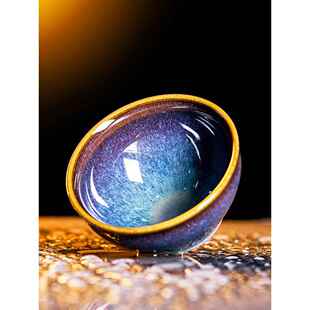 高端建盏茶杯主人杯茶具套装 盏杯建阳杯子陶瓷窑变大师级柴烧茶盏