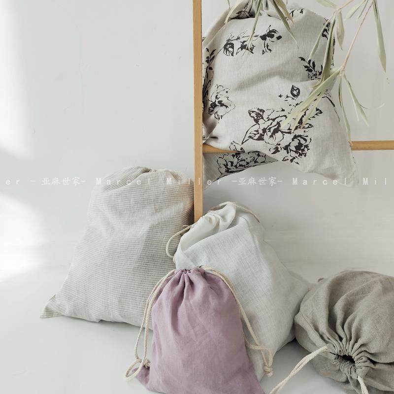 纯亚麻收纳袋 100%亚麻家用衣物收纳袋 透气性卫生性好 方便打理,收纳整理,被子防尘袋,淘宝优惠券,粉丝福利购,淘宝优惠卷