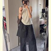 子 Kelly休闲百搭设计感背心气质高级感叠穿假两件舒适裤 法式 Rixo