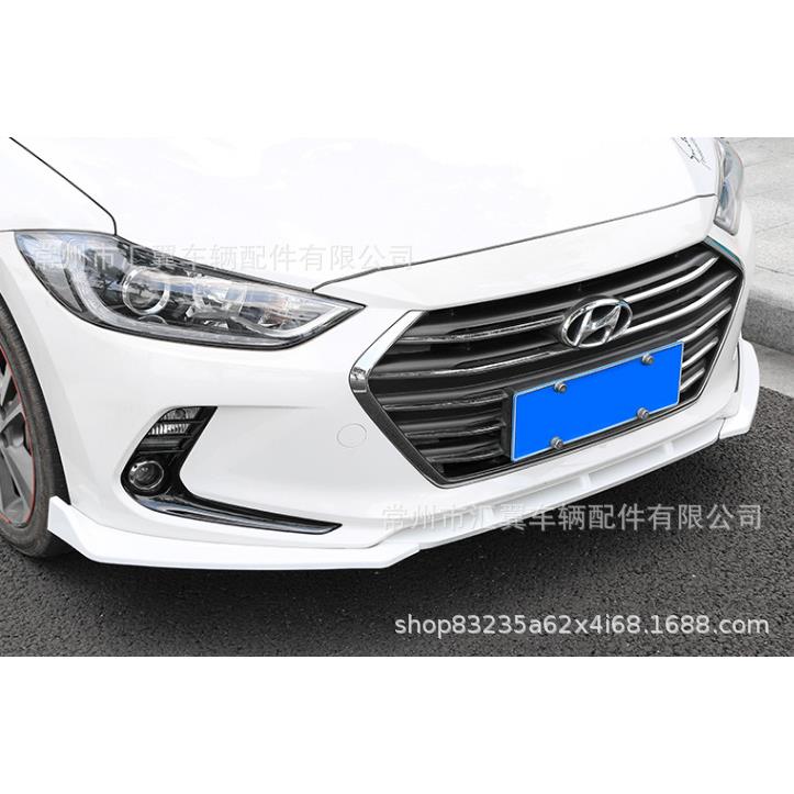 适用于16-19现代领动前唇改装前铲防撞防刮防擦护角前杠装饰外饰