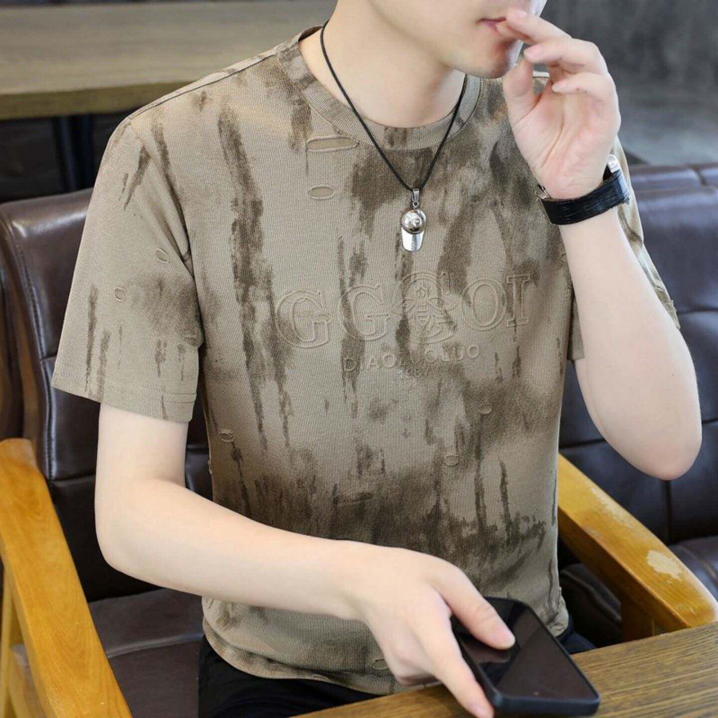 2026新款纯棉T恤短袖男夏季圆领高端男士上衣小蜜蜂潮牌印花半袖
