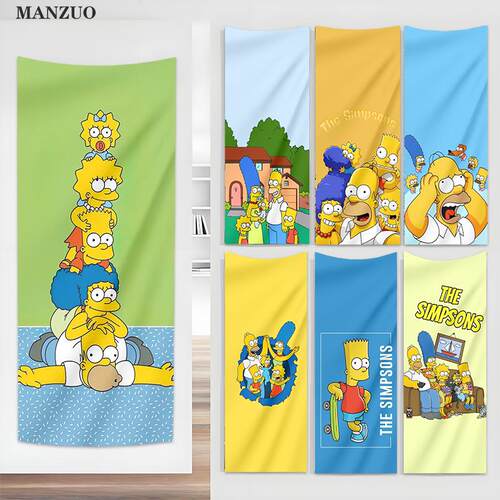 The Simpsons辛普森一家挂布周边定制美式装饰背景布卧室遮丑挂布
