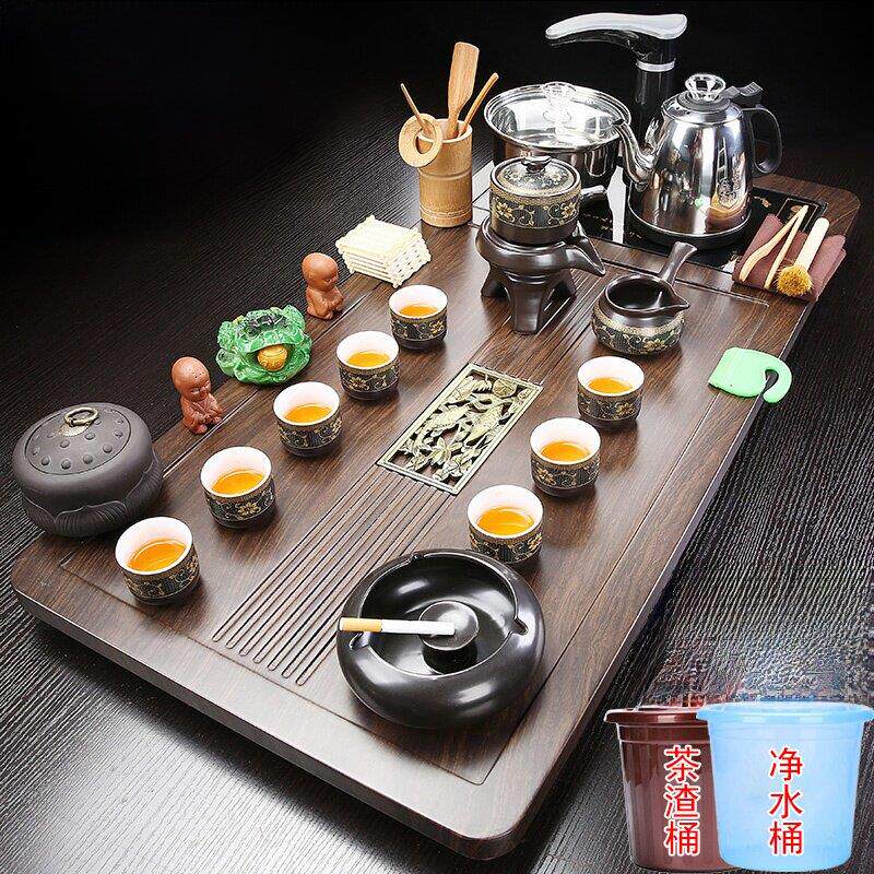 茶具套装全自动烧水壶一体茶盘家用客厅高档泡茶功夫茶台整套茶道