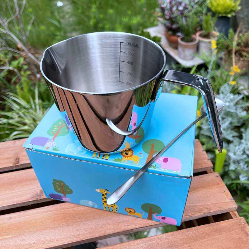 早餐打蛋 304不锈钢迷你奶锅三层钢户外加厚烘焙刻度量杯热油小锅