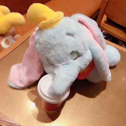 高档飞爱的卡通小象填充娃纸娃可玩具娃娃枕头汽车巾盒纸巾套