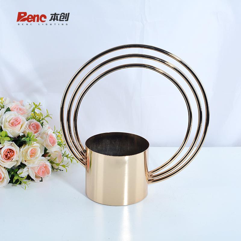 欧式轻奢金属花瓶餐桌插花假花装饰花艺摆件客厅酒柜茶几桌面摆花
