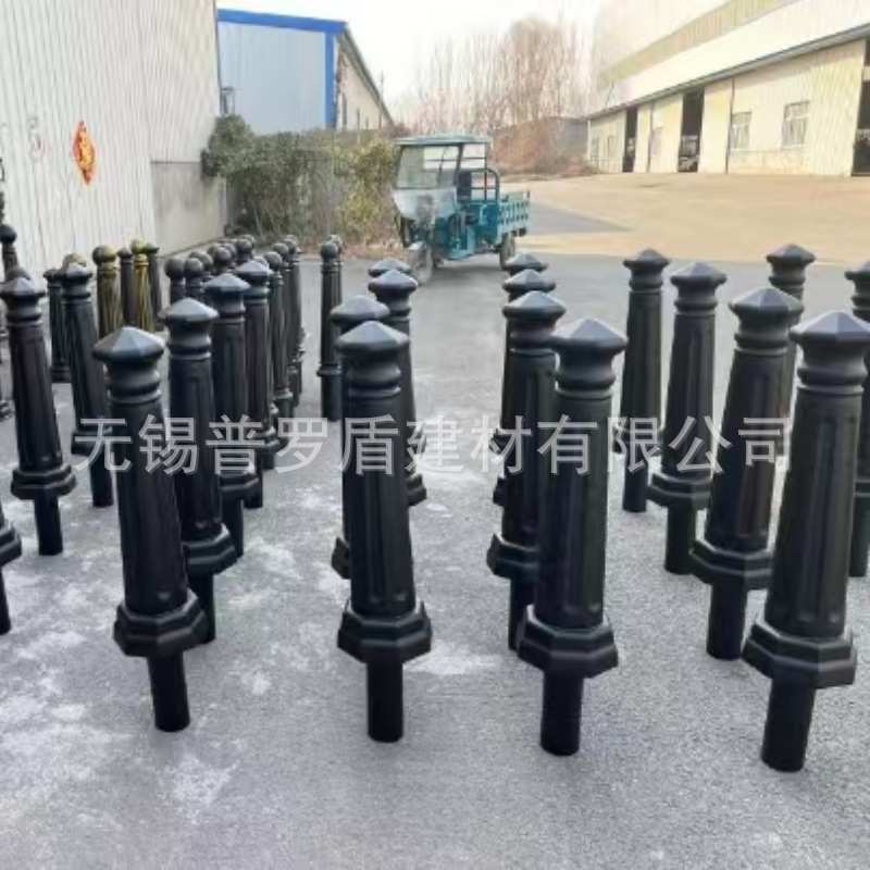 广场人行道隔离桩铸铁阻车桩河道铸铁链立柱护栏景观罗马柱防撞柱