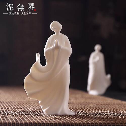 泥无界无相佛新中式陶瓷装饰创意现代休闲入口风水装饰禅宗装饰