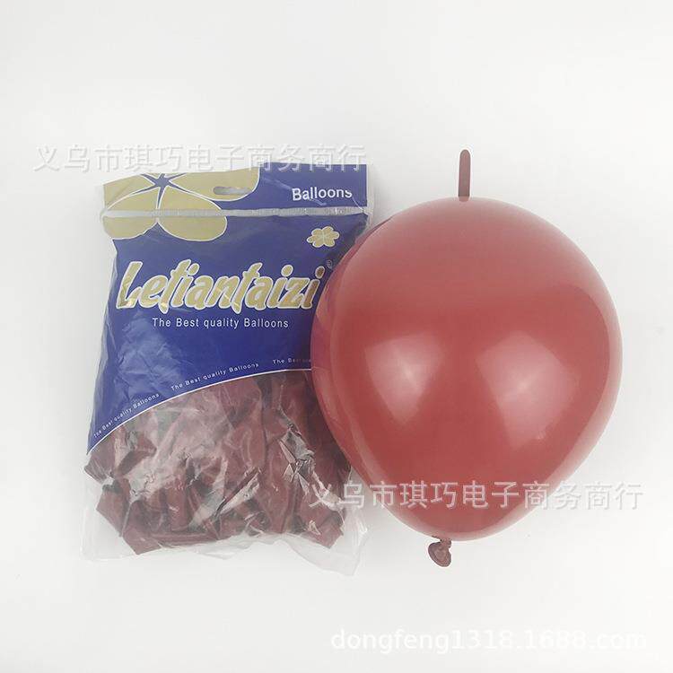新款直销10寸乐天尾巴球宝石红石榴红水晶酒红松尾气球派对求婚气