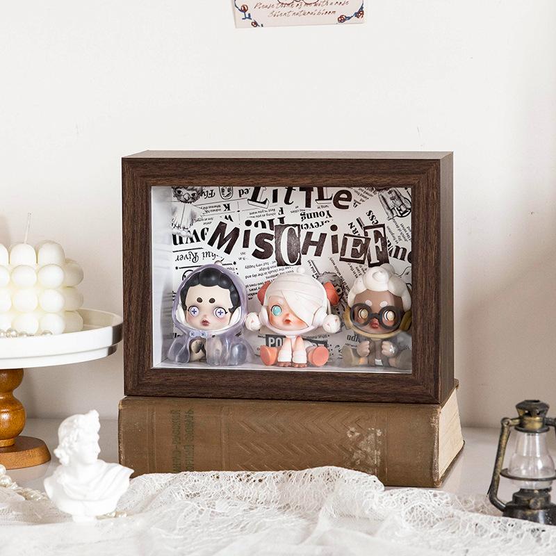 diy收纳相框公仔DIY亲子装饰画