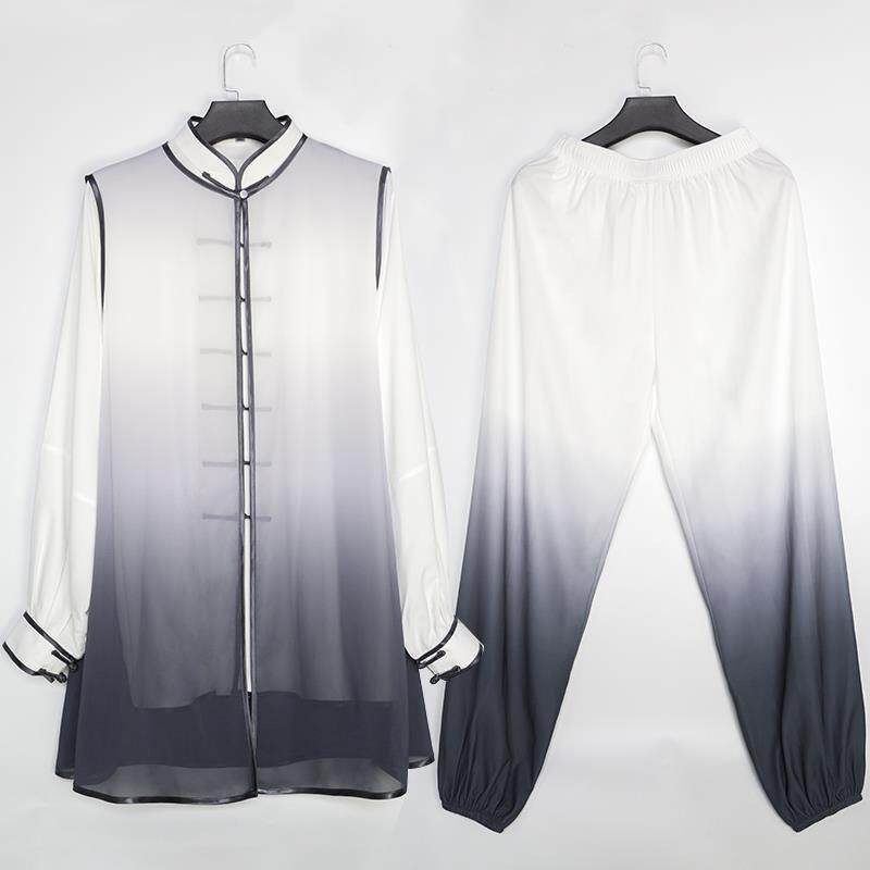 正品春古韵中华渐变色太极服女赛秋款飘逸太极拳练功比表演武术服