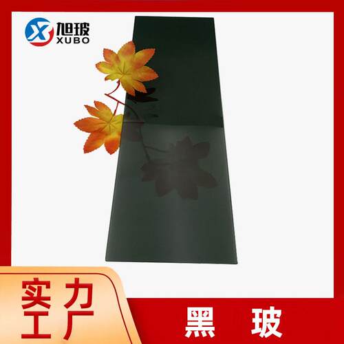 源头厂家供应黑色玻璃各种异形尺寸黑玻钢化玻璃家具黑玻面板