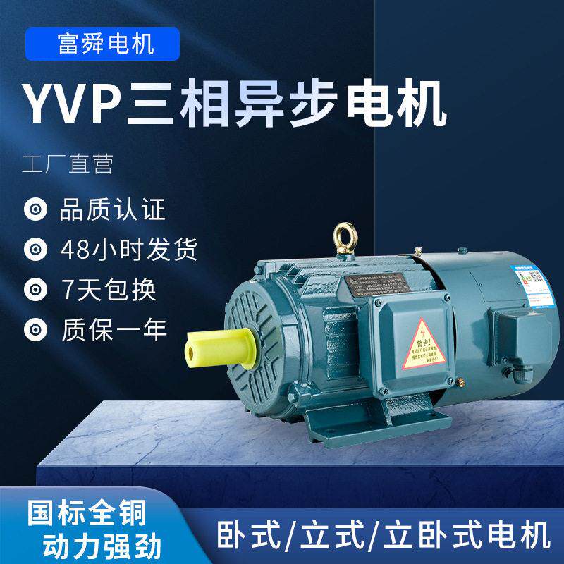 6极YVP三相变频调速电机0.55kw-45kw国标变频电机380V交流电机