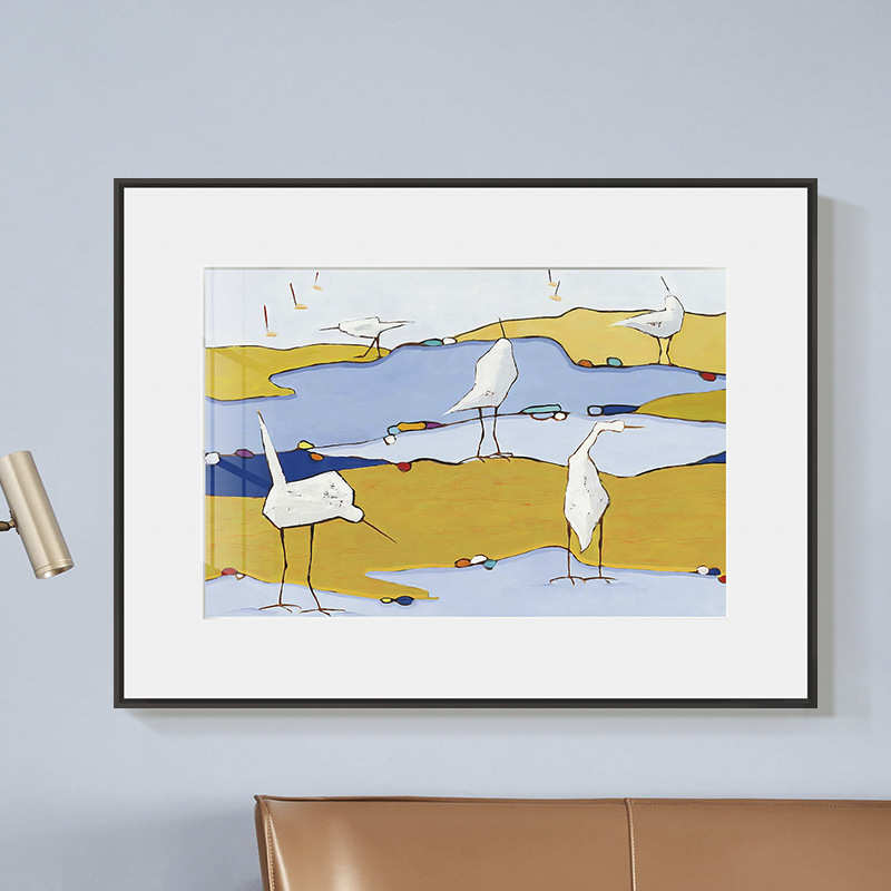 北欧抽象动物儿童房客厅装饰画简约现代卡通艺术餐厅挂画晶瓷壁画图片