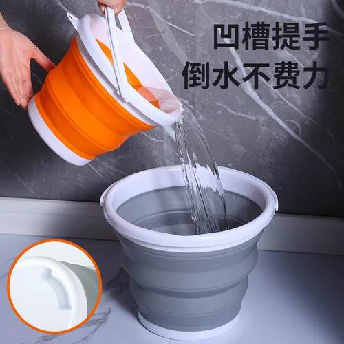 Foldable Bucket for Outdoor Fishing, Available in Large and