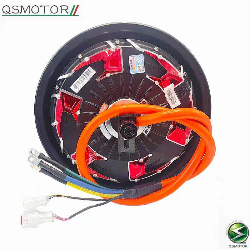 QSMOTOR全顺电机72V12寸45H5000W电动车电摩电机马达双霍尔强