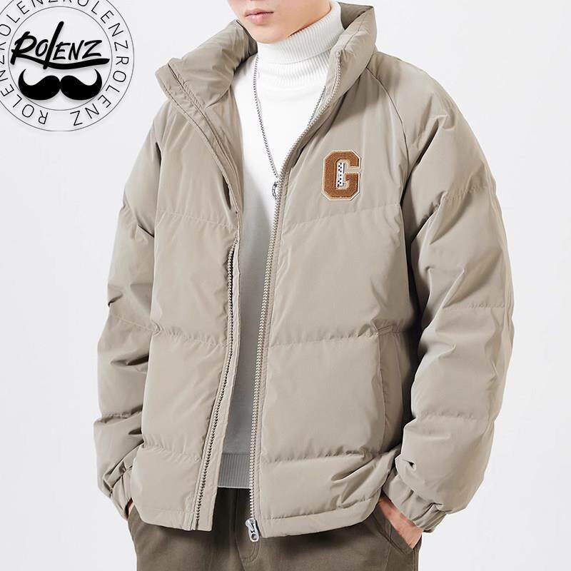 ROLENZ高端品牌简约立领羽绒服男宽松蓬松面包服冬季防寒保暖外套