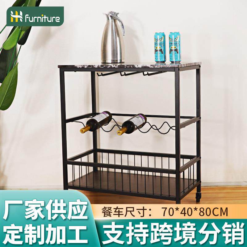 活动促销款中古小推车铁艺置物架小餐车酒店移动餐车餐厅推车