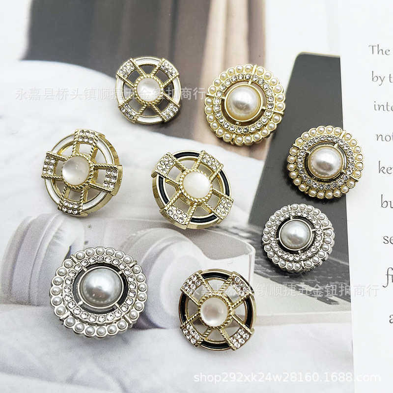 顺捷金属钮扣十字镂空镶钻滴油加虎眼珍珠浅金色小香名媛风扣子,纺织面料/辅料/配套,其他纺织辅料,淘宝优惠券,粉丝福利购,淘宝优惠卷
