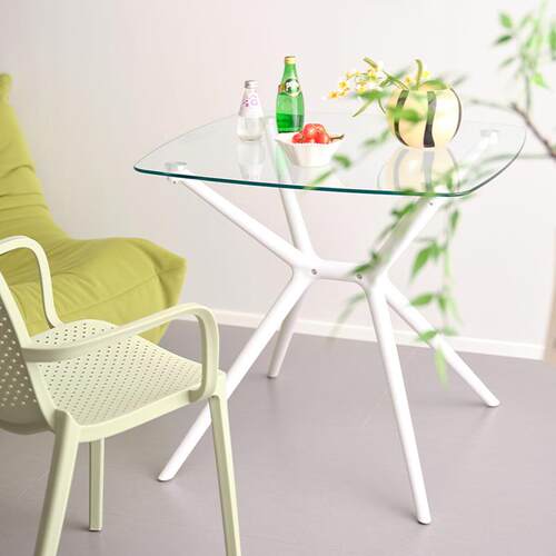 客厅家用现代简约小桌北欧创意茶几小户型沙发边几方形玻璃小饭桌