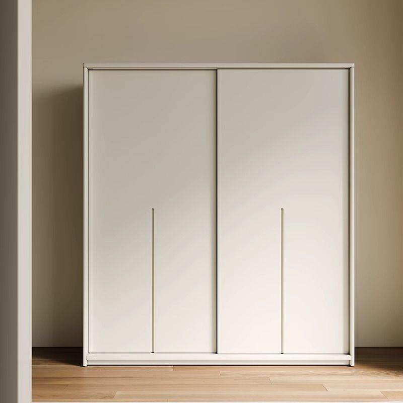 实木橡木推拉门衣柜家用卧室现代简约移门衣橱轻奢主卧衣柜