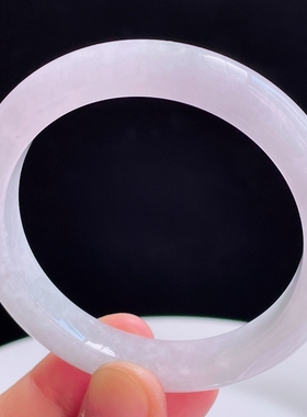 54圈有种有色天然翡翠正品玉手镯好种水浅绿水润手镯 43.65g