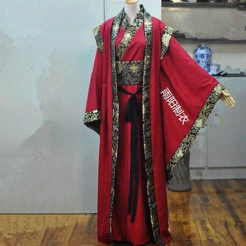 古装汉服男中式汉服中国风嫁衣情侣装红色古装霸气古风男青年改良