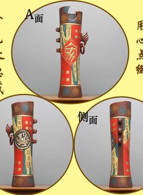 新款中式陶瓷客厅门入户玄隔断博古进架小摆件酒柜装饰对鱼关工品