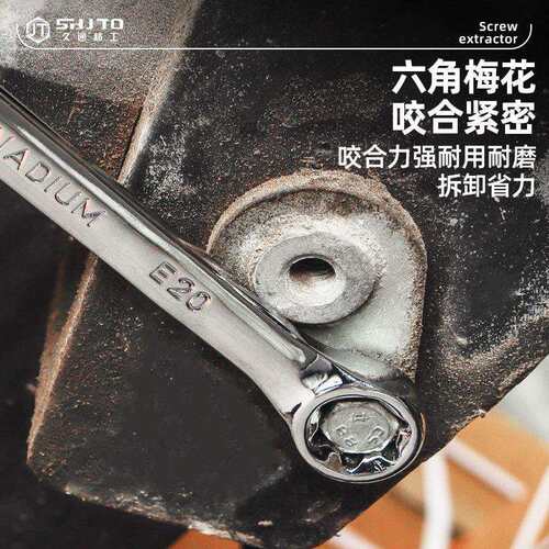 厂家，E型梅花扳手套装，铬钒钢材质，E型六角梅花4件套套装