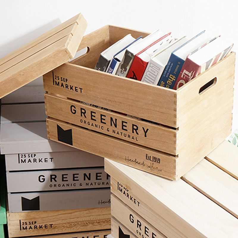 木框箱置物木箱水果框超市装饰陈列木箱子复古储物实木收纳箱
