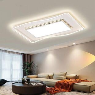 客厅主灯现代简约大气2026年新款吸顶灯led水晶轻奢卧室书房灯具