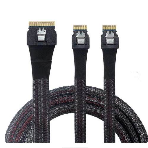 立讯Slimsas线SFF-8654-8i转4i一分二NVMe/U2主板背板数据线浪潮