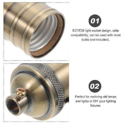 Light Sockets E27 Bulb Lamp Kits for Do Yourself 3 Way